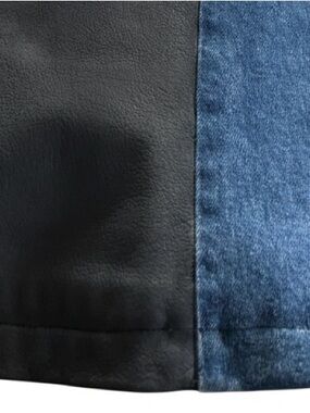 Genuine black suede front panels, with the back in jeans material.